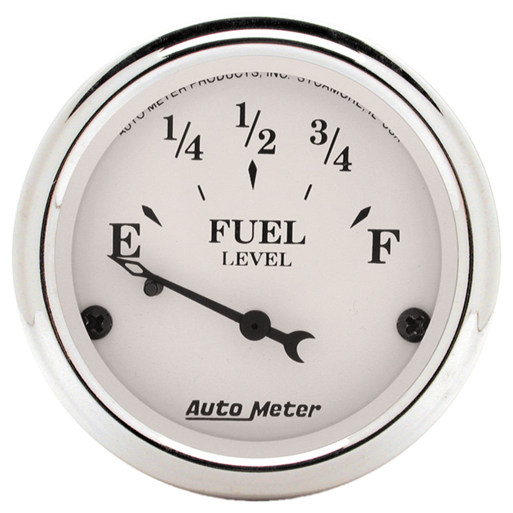 GAUGE, FUEL LEVEL, 2 1/16in, 0OE TO 90OF, ELEC, OLD TYME WHITE