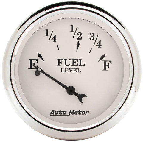 GAUGE, FUEL LEVEL, 2 1/16in, 0OE TO 30OF, ELEC, OLD TYME WHITE