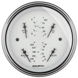 GAUGE, QUAD, 3 3/8in, 0OE-90OF, ELEC, OLD TYME WHITE