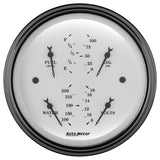 GAUGE, QUAD, 3 3/8in, 0OE-90OF, ELEC, OLD TYME WHITE