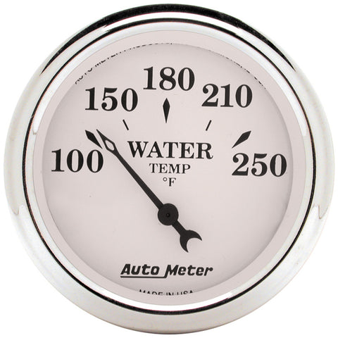 GAUGE, WATER TEMP, 2 1/16in, 250?F, ELEC, OLD TYME WHITE