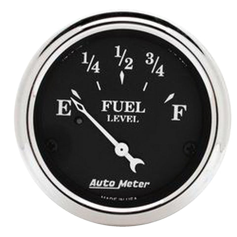 GAUGE, FUEL LEVEL, 2 1/16in, 240OE TO 33OF, ELEC, OLD TYME BLACK