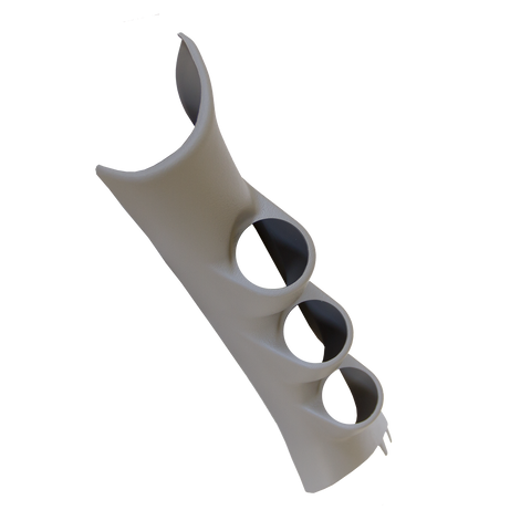 GAUGE MOUNT, A-PILLAR, FULL, TRIPLE, 2 1/16in, TAN, DODGE RAM 10-19