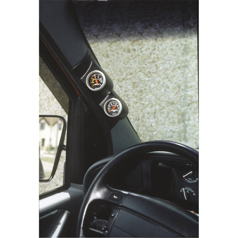 GAUGE MOUNT, A-PILLAR, FULL, DUAL, 2 1/16in, FORD E SERIES 92-02
