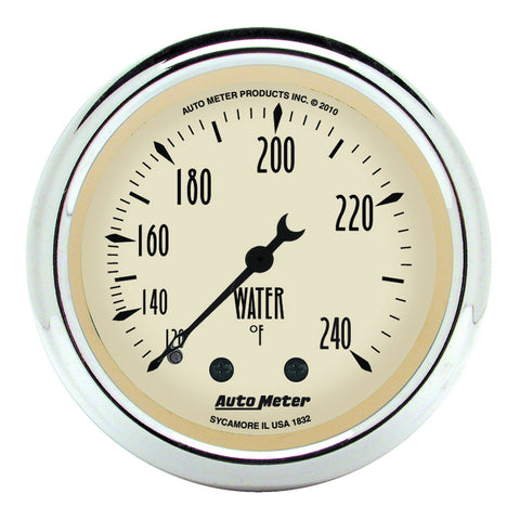 GAUGE, WATER TEMP, 2 1/16in, 120-240?F, MECH, ANTIQUE BEIGE