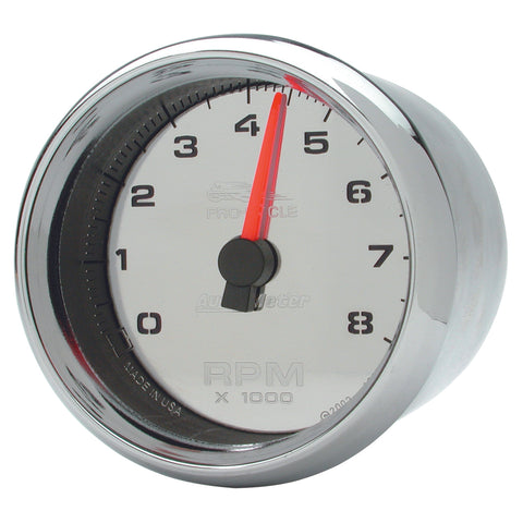 GAUGE, TACH, 2-5/8in, 8K RPM, 2&4 CYLINDER, CHROME, PRO-CYCLE