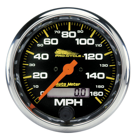 GAUGE, SPEEDO, 3 3/4in, 160 MPH, ELEC, BLACK, PRO-CYCLE