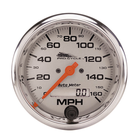 GAUGE, SPEEDO, 3 3/4in, 160 MPH, ELEC, SILVER, PRO-CYCLE