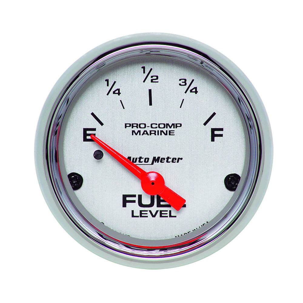 GAUGE, FUEL LEVEL, 2 1/16in, 240OE TO 33OF, ELEC, MARINE CHROME