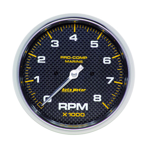 GAUGE, TACHOMETER, 5in, 8K RPM, MARINE CARBON FIBER