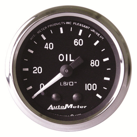 GAUGE, OIL PRESSURE, 2 1/16in, 100PSI, MECHANICAL, COBRA