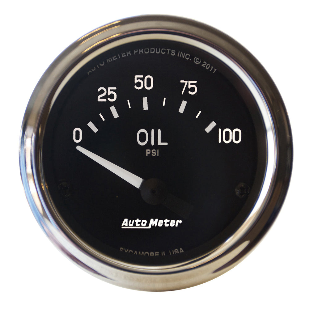 GAUGE, OIL PRESSURE, 2 1/16in, 100PSI, ELECTRIC, COBRA