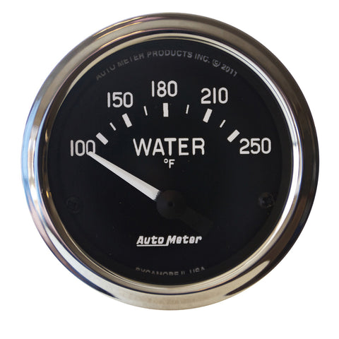 GAUGE, WATER TEMP, 2 1/16in, 100-250?F, ELECTRIC, COBRA