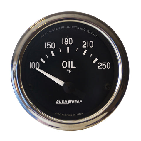 GAUGE, OIL  TEMP, 2 1/16in, 100-250?F, ELECTRIC, COBRA