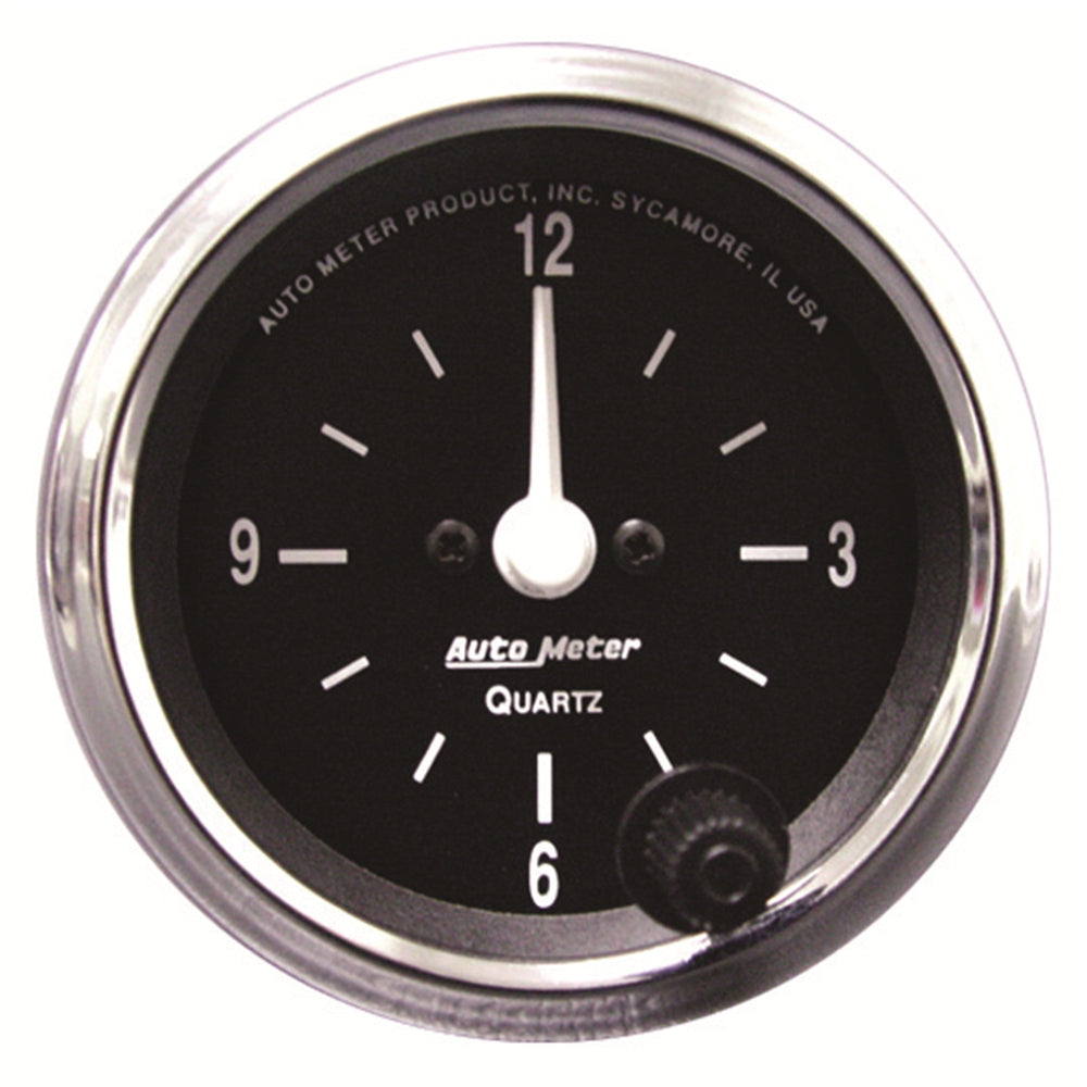 GAUGE, CLOCK, 2 1/16in, 12HR, ANALOG, COBRA