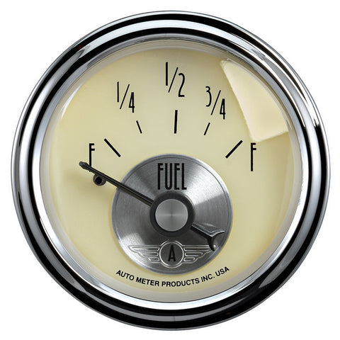 GAUGE, FUEL LEVEL, 2 1/16in, 0OE TO 90OF, ELEC, PRESTIGE ANTQ. IVORY