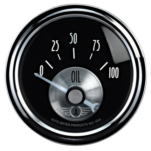 GAUGE, OIL PRESS, 2 1/16in, 100PSI, ELEC, PRESTIGE BLK. DIAMOND