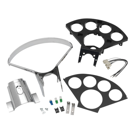 GAUGE MOUNT, DIRECT FIT DASH PANEL, (3 3/8in, 2 1/16in X4), CHEVROLET 55-56