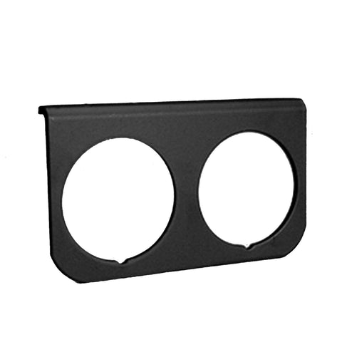 GAUGE MOUNTING PANEL, DUAL, 2 1/16in, BLACK, ALUMINUM