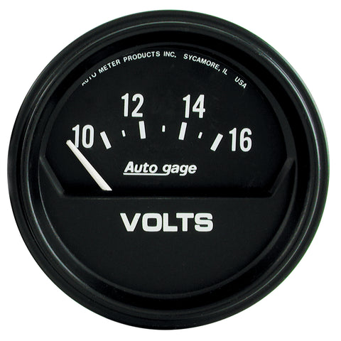 GAUGE, VOLTMETER, 2 5/8in, 16V, ELEC, BLACK, AUTOGAGE