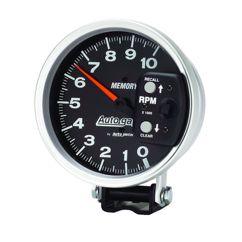 GAUGE, TACHOMETER, 5in, 10K RPM, PEDESTAL W/ PEAK MEMORY, BLACK, AUTO GAGE