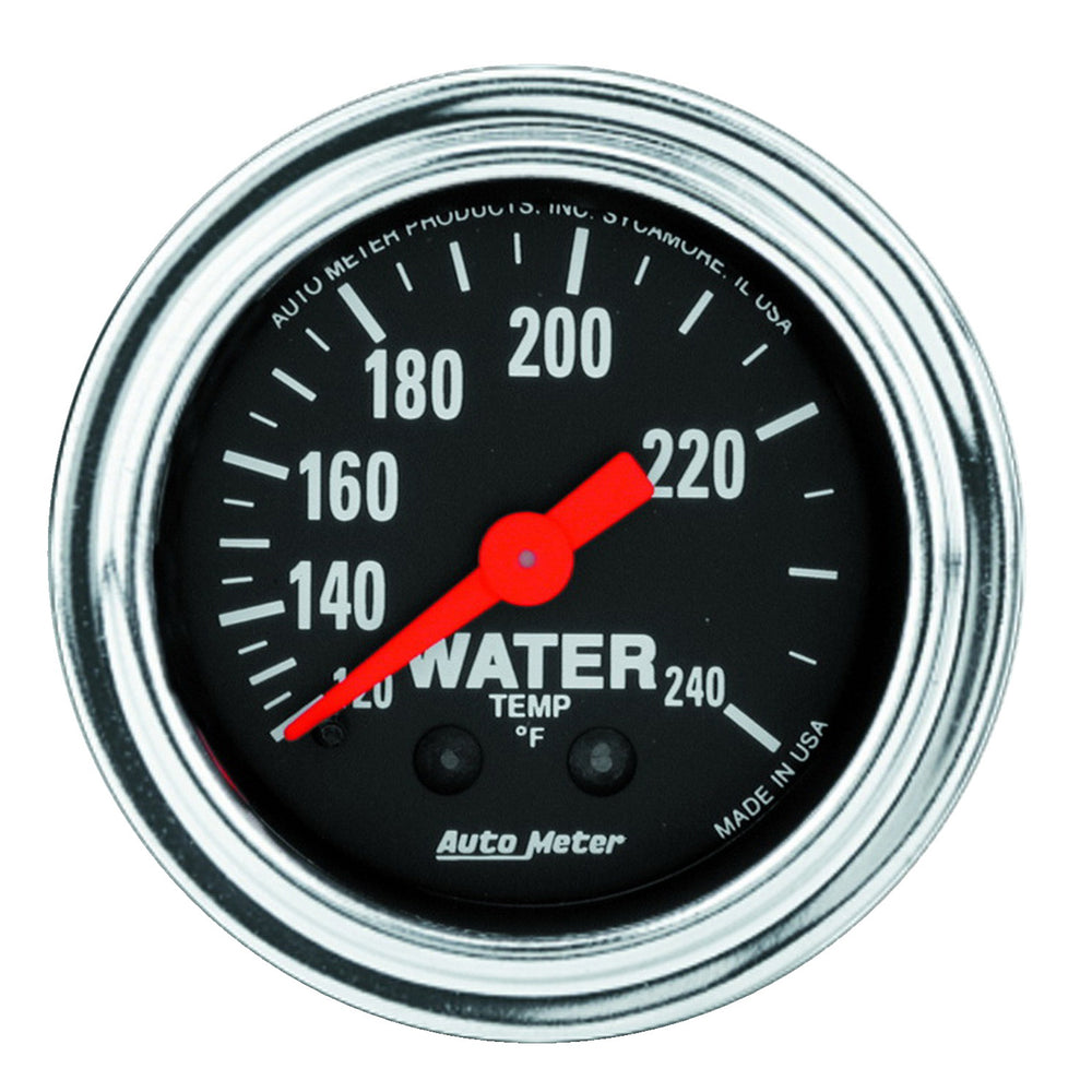 GAUGE, WATER TEMP, 2 1/16in, 120-240?F, MECHANICAL, TRADITIONAL CHROME