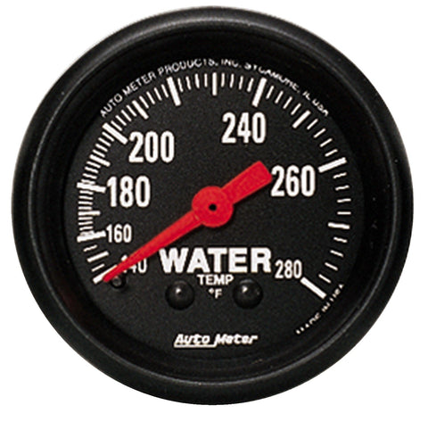 GAUGE, WATER TEMP, 2 1/16in, 140-280?F, MECHANICAL, Z-SERIES