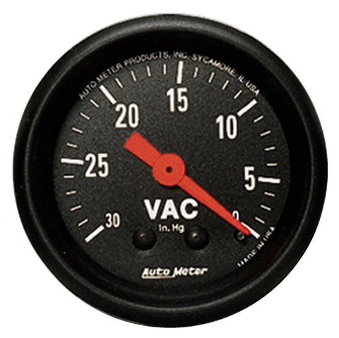 GAUGE, VACUUM, 2 1/16in, 30INHG, MECHANICAL, Z-SERIES
