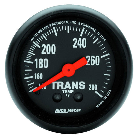 GAUGE, TRANSMISSION TEMP, 2 1/16in, 140-280?F, MECHANICAL, 8FT., Z-SERIES