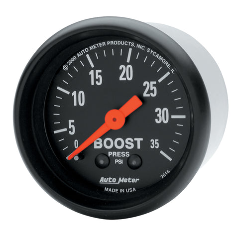 GAUGE, BOOST, 2 1/16in, 35PSI, MECHANICAL, Z-SERIES