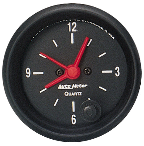 GAUGE, CLOCK, 2 1/16in, 12HR, ANALOG, Z-SERIES