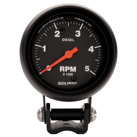 GAUGE, TACHOMETER, 2 5/8in, 5K RPM DIESEL, PEDESTAL, Z-SERIES