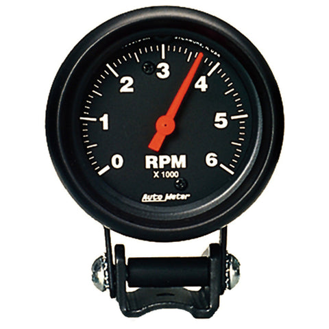 GAUGE, TACHOMETER, 2 5/8in, 6K RPM, PEDESTAL, Z-SERIES