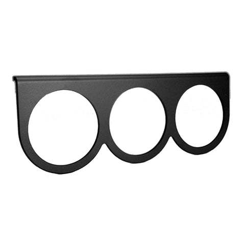GAUGE MOUNTING PANEL, TRIPLE, 2 5/8in, BLACK, ALUMINUM