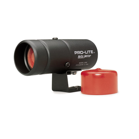 WARNING LIGHT, BLACK PRO-LITE, INCL. RED LENS & NIGHT COVER