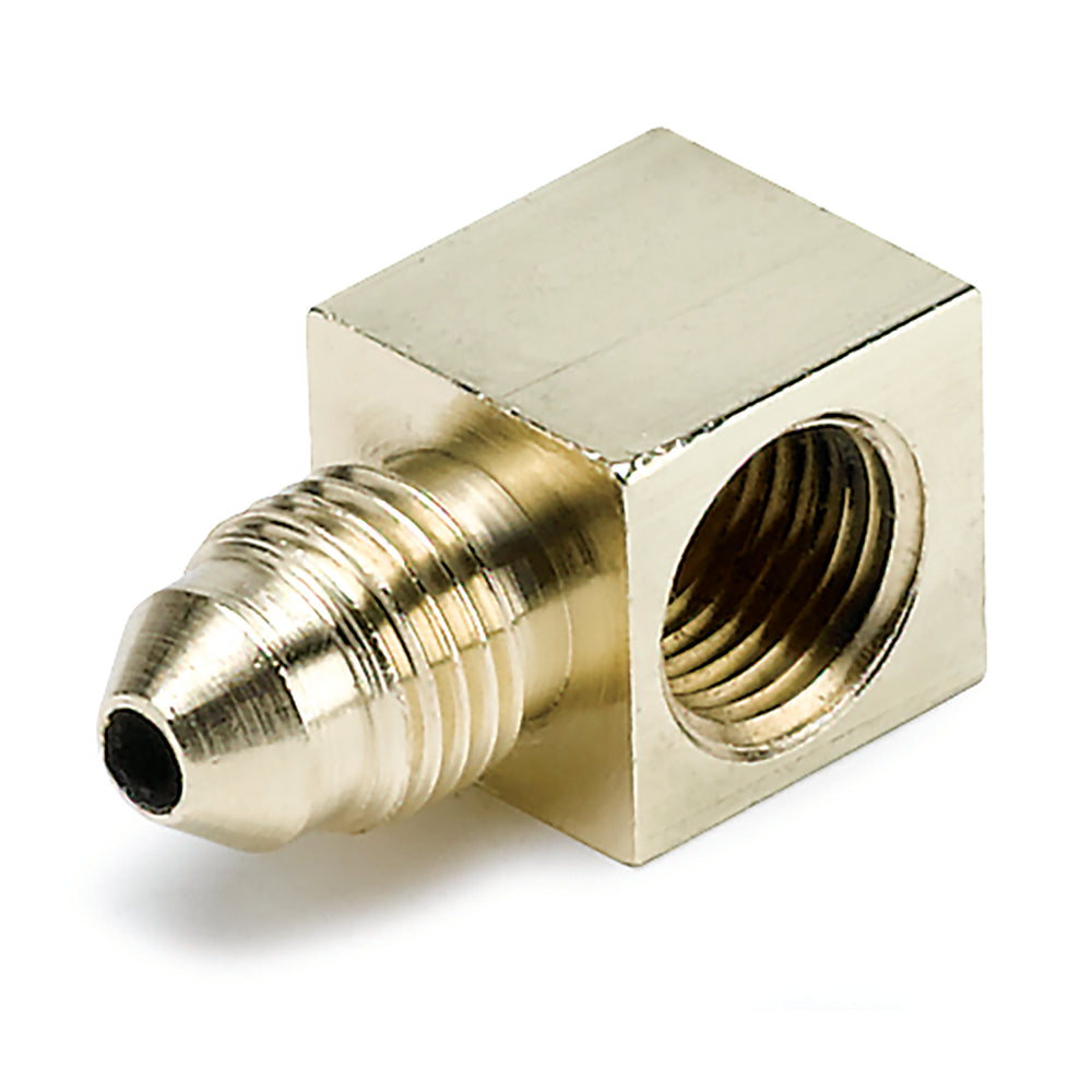 FITTING, ADAPTER, 90?, 1/8in NPTF FEMALE TO -3AN MALE, BRASS