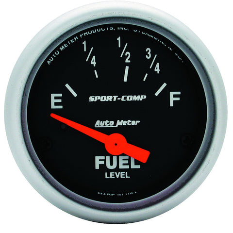 GAUGE, FUEL LEVEL, 2 1/16in, 73OE TO 10OF, ELEC, SPORT-COMP