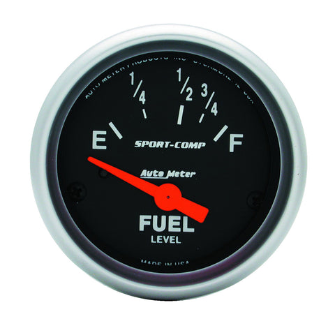 GAUGE, FUEL LEVEL, 2 1/16in, 16OE TO 158OF, ELEC, SPORT-COMP