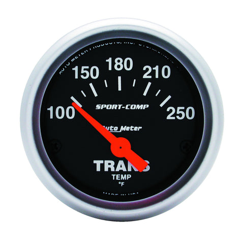 GAUGE, TRANSMISSION TEMP, 2 1/16in, 100-250?F, ELECTRIC, SPORT-COMP