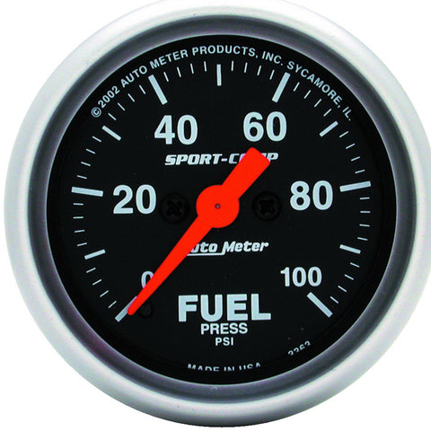 GAUGE, FUEL PRESSURE, 2 1/16in, 100PSI, DIGITAL STEPPER MOTOR, SPORT-COMP