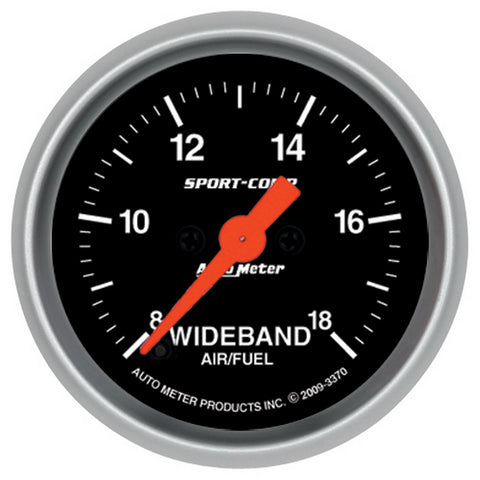 GAUGE, AIR/FUEL RATIO-WIDEBAND, ANALOG, 2 1/16in, 8:1-18:1, STEPPER MOTOR, SC