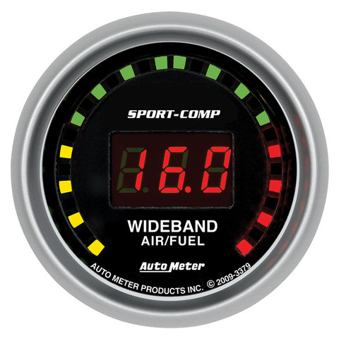 GAUGE, AIR/FUEL RATIO-WIDEBAND, STREET, 2 1/16in, 10:1-17:1, DIGITAL, SPORT-COMP