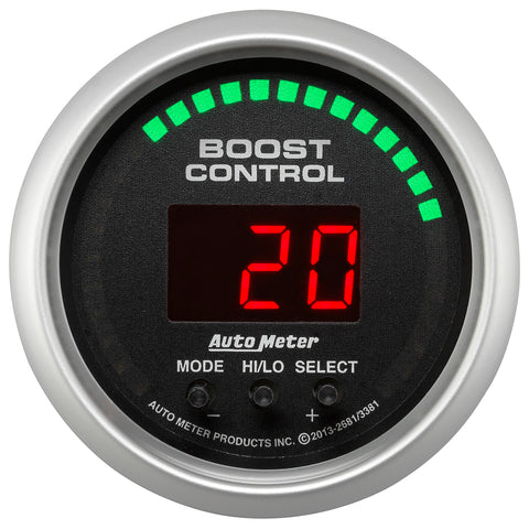 GAUGE, BOOST CONTROLLER, 2 1/16in, 30INHG-30PSI, INCL. SOLENOID, DIGITAL, SC