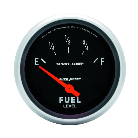GAUGE, FUEL LEVEL, 2 5/8in, 0OE TO 30OF, ELEC, SPORT-COMP