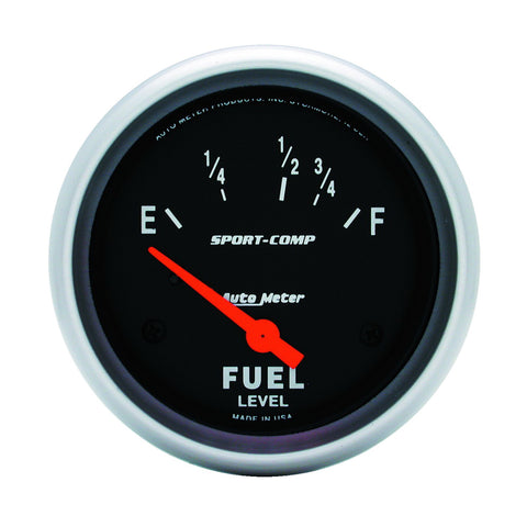GAUGE, FUEL LEVEL, 2 5/8in, 16OE TO 158OF, ELEC, SPORT-COMP