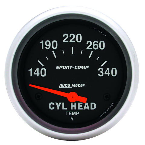 GAUGE, CYLINDER HEAD TEMP, 2 5/8in, 140-340?F, ELECTRIC, SPORT-COMP
