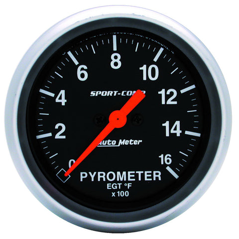 GAUGE, PYROMETER (EGT), 2 5/8in, 1600?F, DIGITAL STEPPER MOTOR, SPORT-COMP