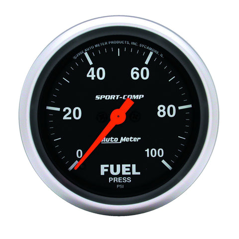 GAUGE, FUEL PRESSURE, 2 5/8in, 100PSI, DIGITAL STEPPER MOTOR, SPORT-COMP