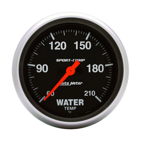 GAUGE, LOW WATER TEMP, 2 5/8in, 60-210?F, DIGITAL STEPPER MOTOR, SPORT-COMP