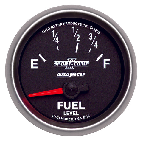 GAUGE, FUEL LEVEL, 2 1/16in, 73OE TO 10OF, ELEC, SPORT-COMP II